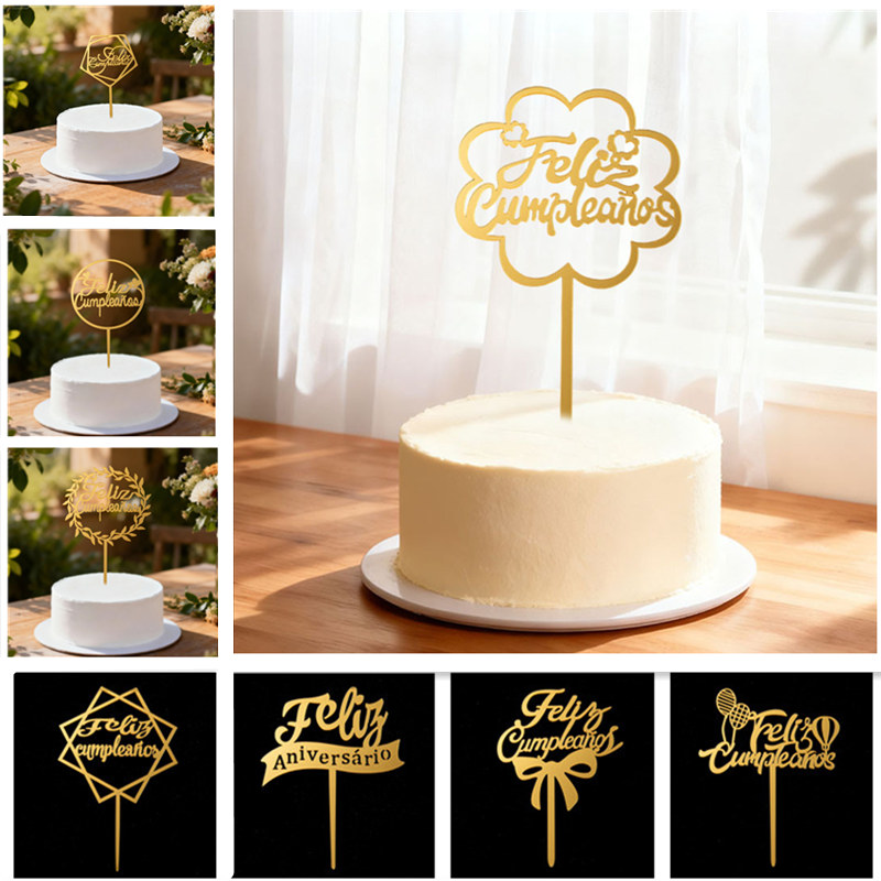 Wedding Qw - Acrylic Spanish language Birthday Cake Topper