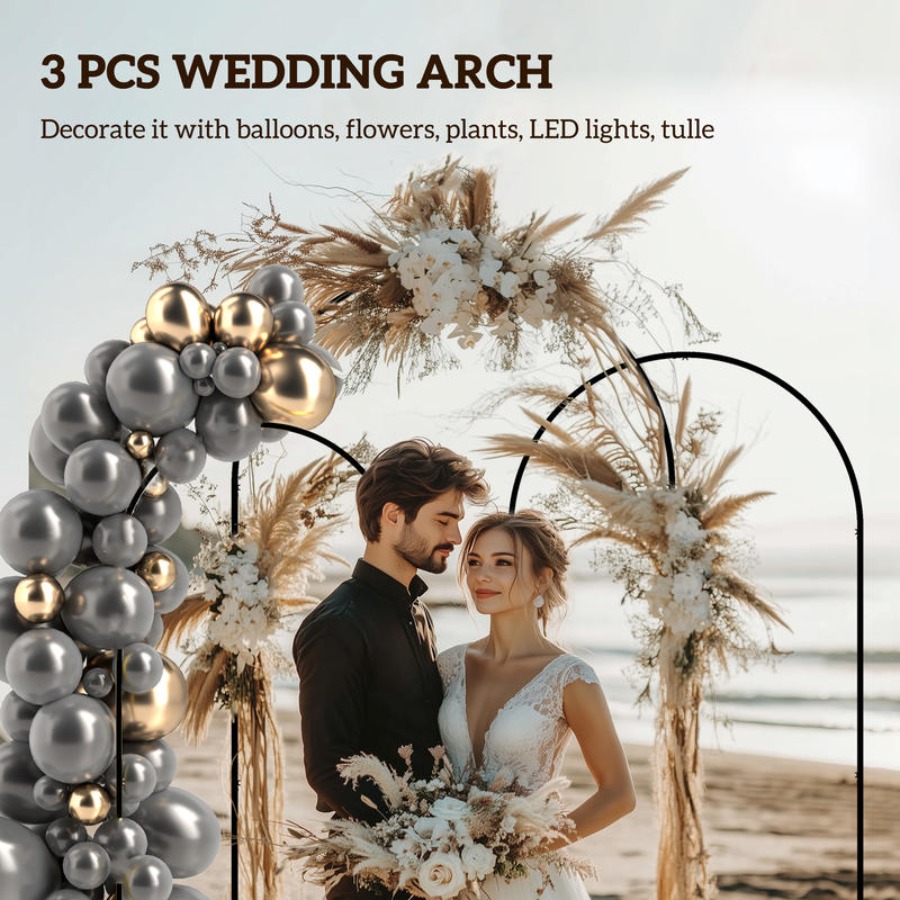 Metal Arch Backdrop Stand Set  - Wedding Balloon Arch 리뷰 및 가격
