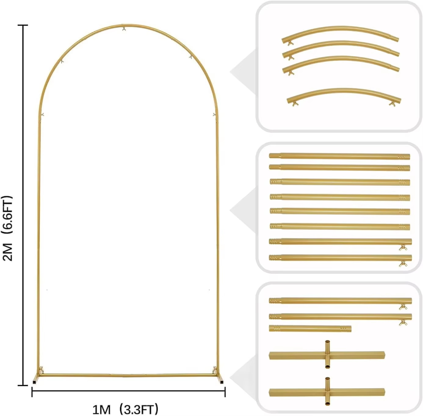 Metal Gold Wedding Arch Stand  - Wedding Balloon Arch 리뷰 및 가격
