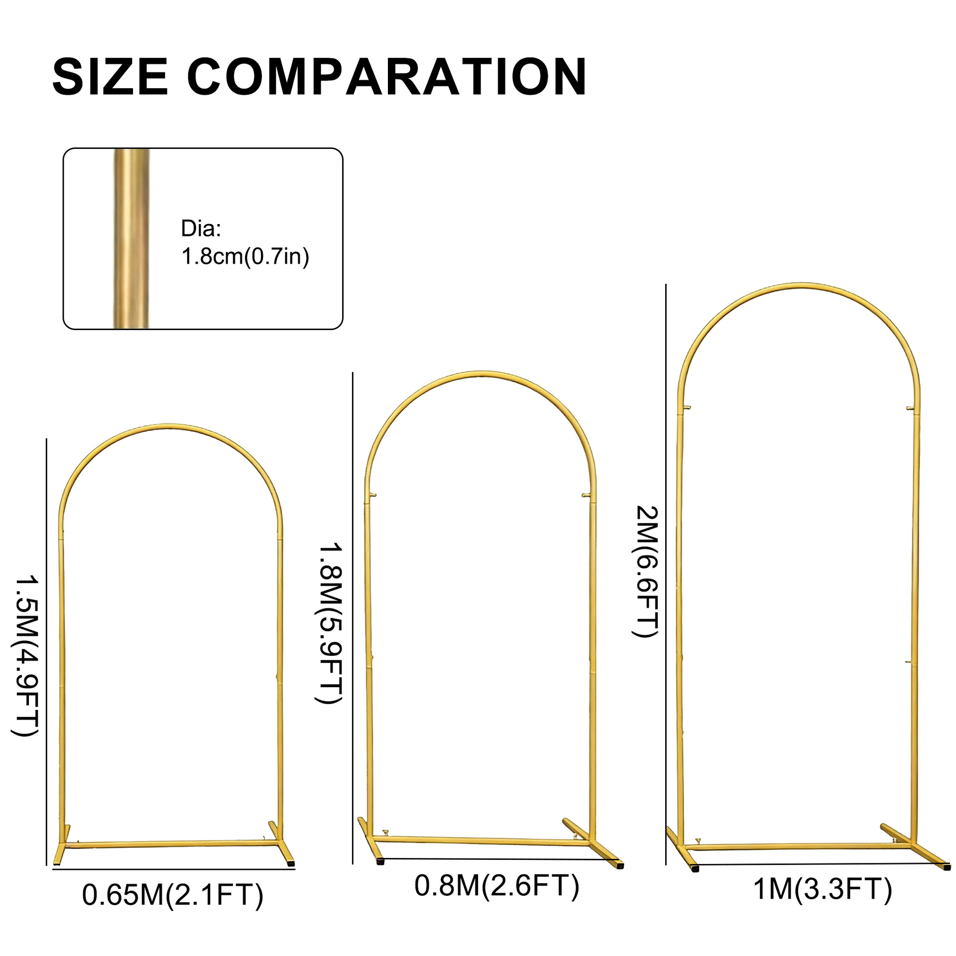 Metal Gold Wedding Arch Stand  - Wedding Balloon Arch 리뷰 및 가격