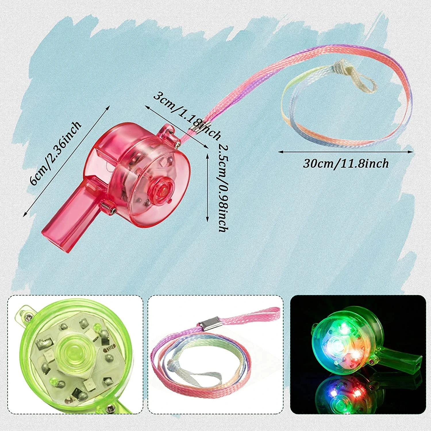 LED Light Up Whistle Glow Whis - Wedding Supply In Bulk 리뷰 및 가격