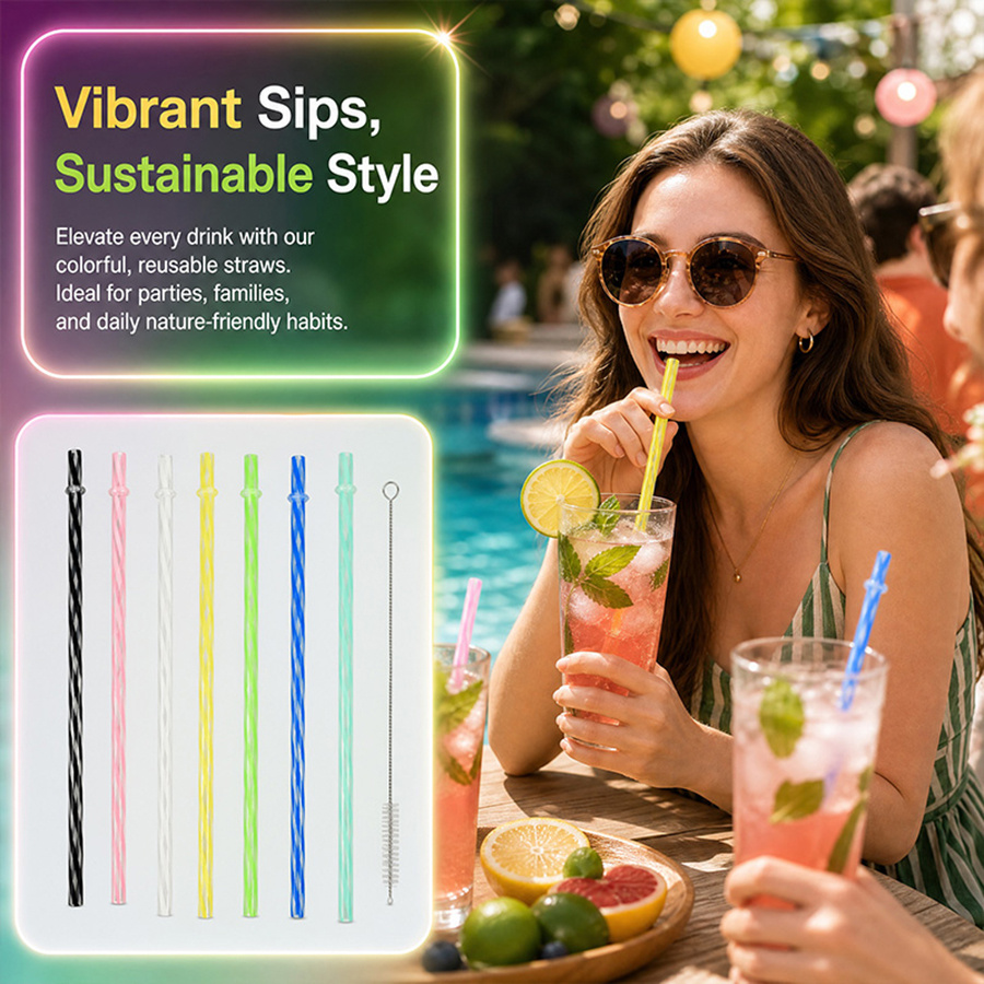 25Pcs Colorful Striped Reusabl - Wedding Supply In Bulk 리뷰 및 가격