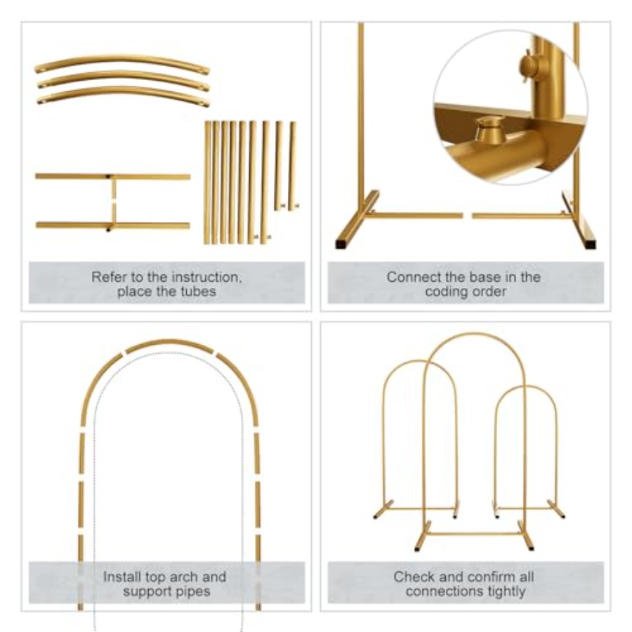 Metal Arch Backdrop Stand Set  - Wedding Balloon Arch 리뷰 및 가격