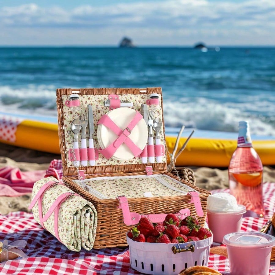 Wicker Picnic Basket For 4 Wit - Wedding Hampers 리뷰 및 가격