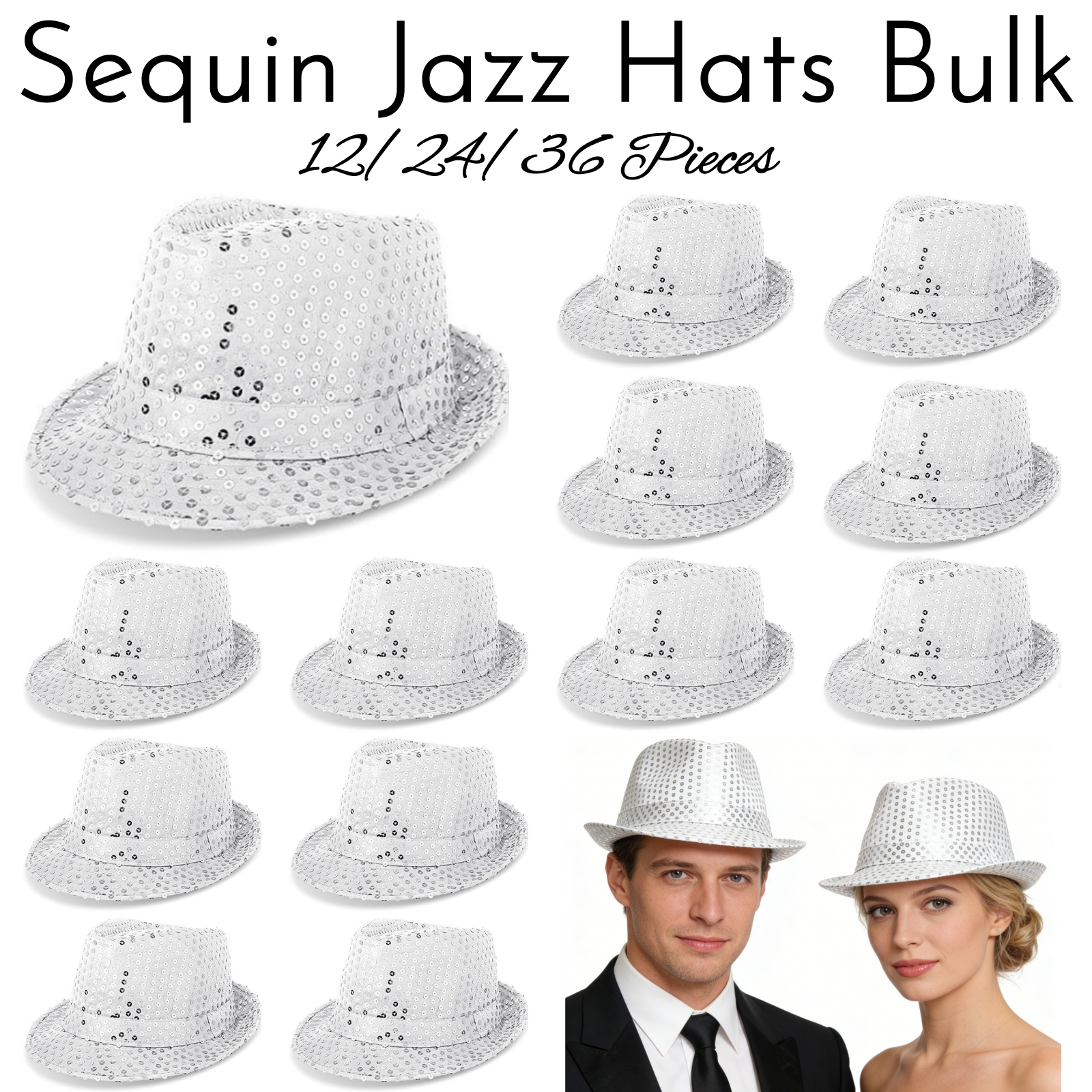 12-36Pcs Sequin Hats Bulk Glit - Wedding Supply In Bulk 리뷰 및 가격