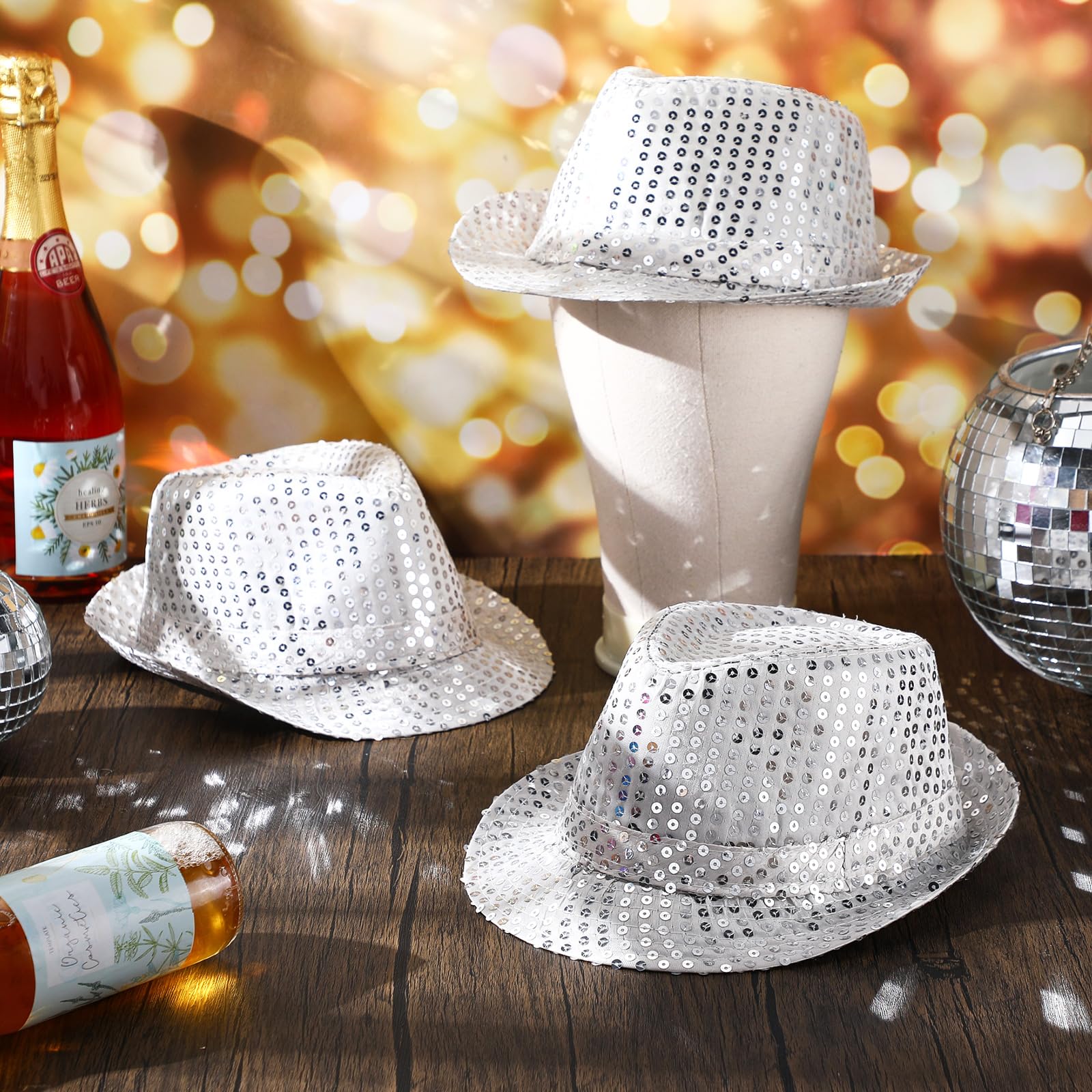 12-36Pcs Sequin Hats Bulk Glit - Wedding Supply In Bulk 리뷰 및 가격