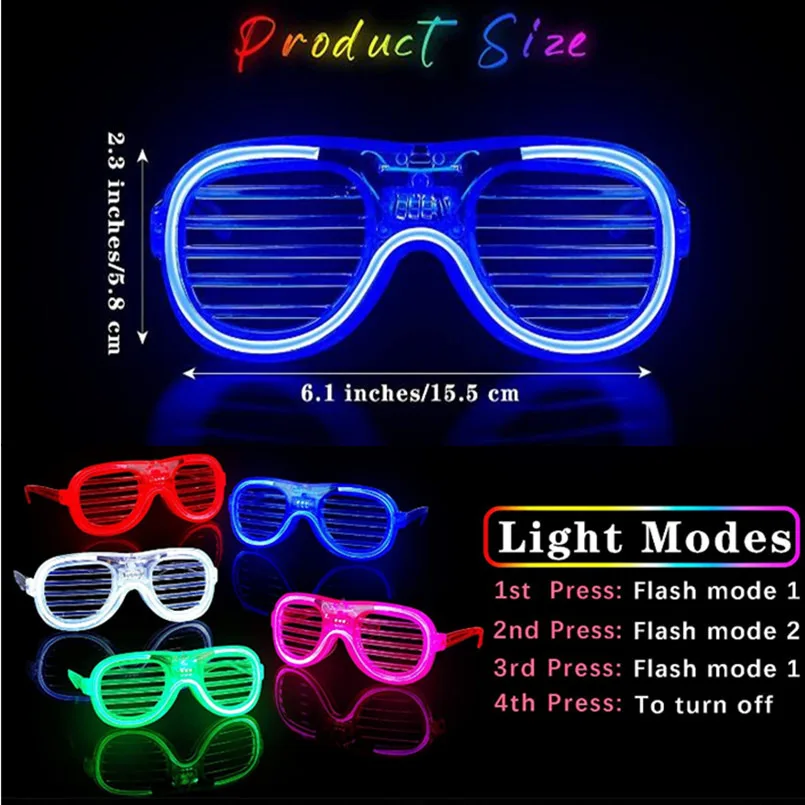 10-30Pcs Light Up LED Glasses  - Wedding Supply In Bulk 리뷰 및 가격