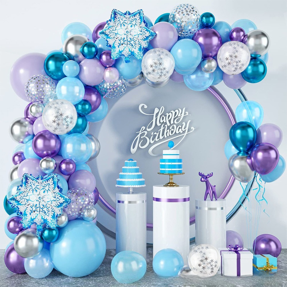 Winter Wonderland Snowflake Ba - Wedding Balloon Arch 리뷰 및 가격