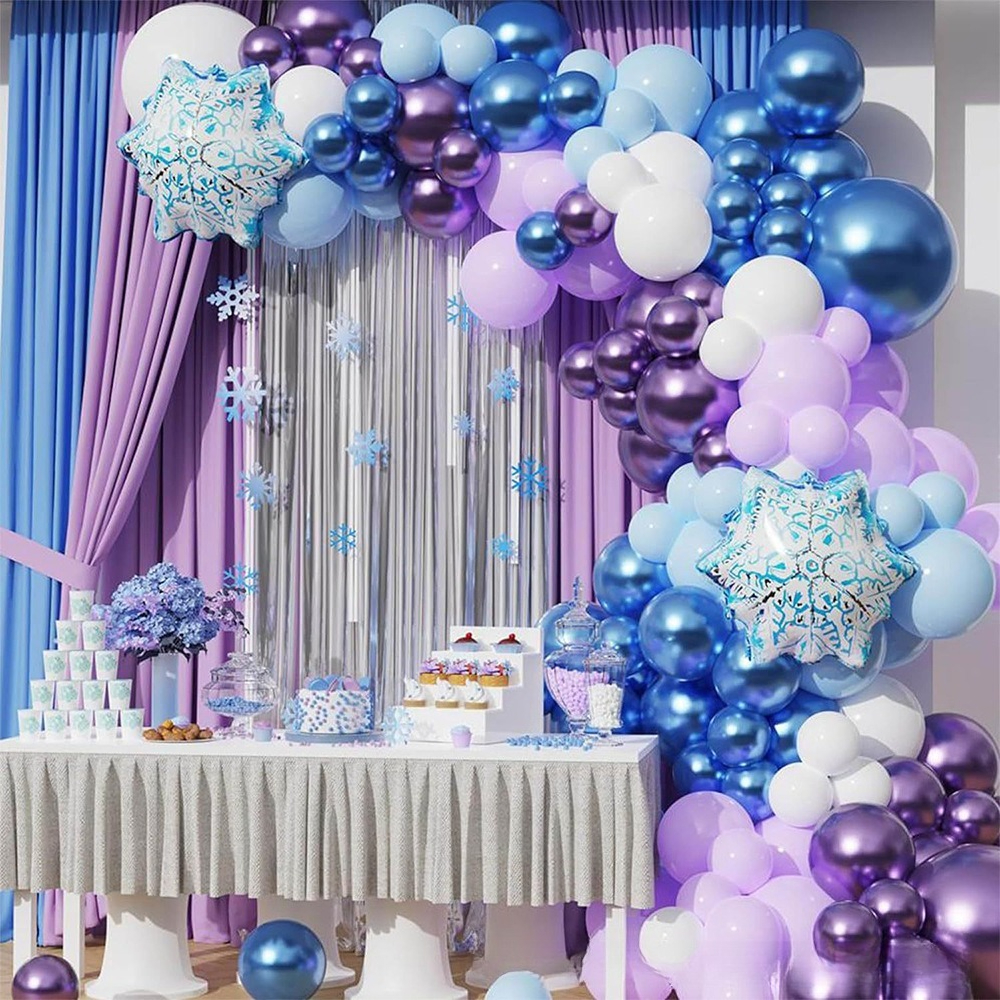 Winter Wonderland Snowflake Ba - Wedding Balloon Arch 리뷰 및 가격