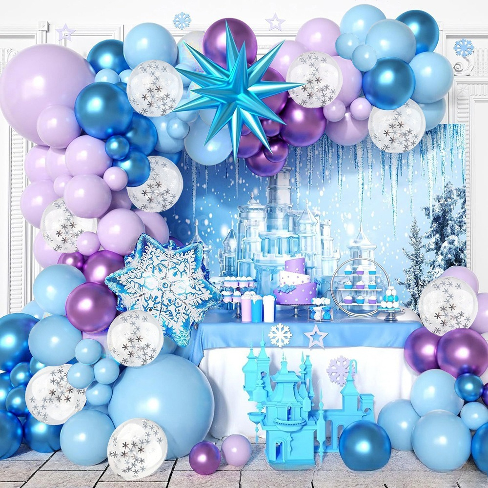 Winter Wonderland Snowflake Ba - Wedding Balloon Arch 리뷰 및 가격