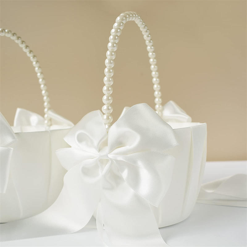 1-2pcs Pearl Handle Flower Bas - Wedding Hampers 리뷰 및 가격