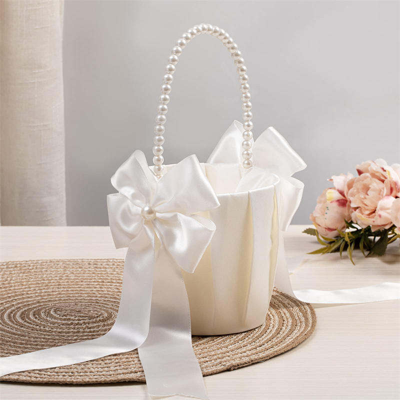 1-2pcs Pearl Handle Flower Bas - Wedding Hampers 리뷰 및 가격