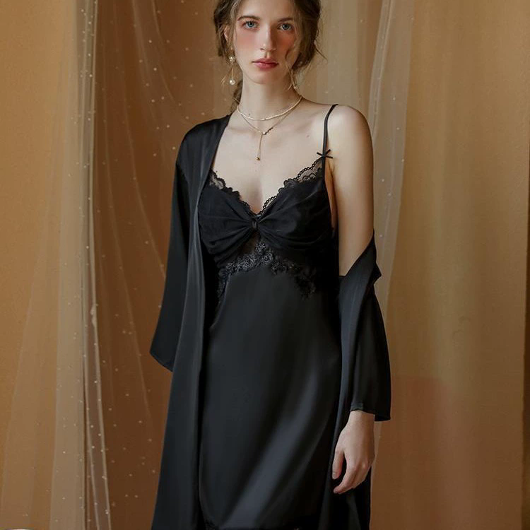 Pink Robe Set Women Sexy Satin - Wedding Qw 리뷰 및 가격